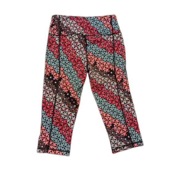 Victoria's Secret VSX Sport Knockout Capri Small Multicolor Geometric Leggings - Picture 1 of 7